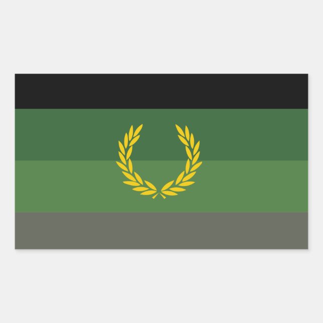 Einheitliche Militärflagge Rechteckiger Aufkleber (Vorderseite)