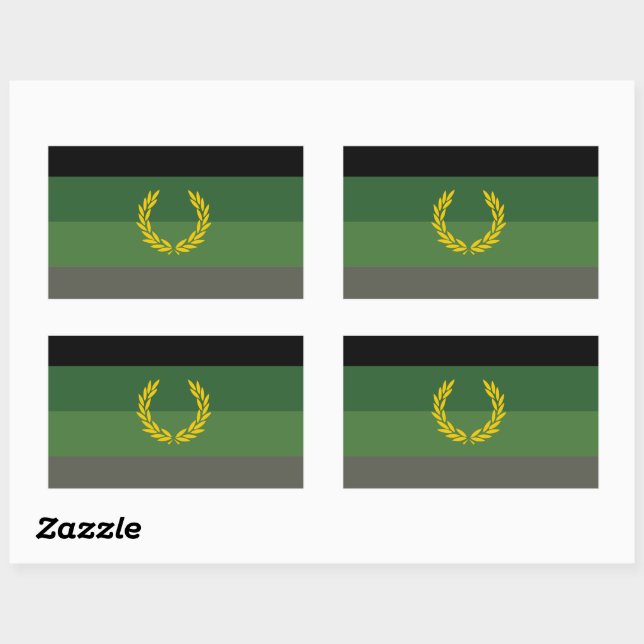 Einheitliche Militärflagge Rechteckiger Aufkleber (Blatt)