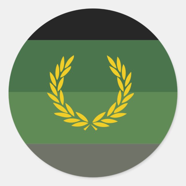 Einheitliche Militärflagge Runder Aufkleber (Vorderseite)