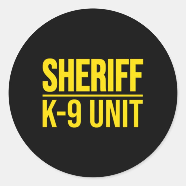 Einheitliche Polizeieinheit K-9 Runder Aufkleber (Vorderseite)