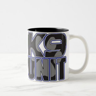 Einheits-Tatzen-Druck der Polizei-K9 Zweifarbige Tasse