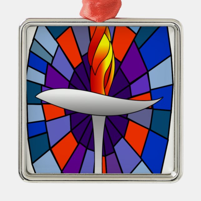 Einheits-Tempelchalice-Produkte Silbernes Ornament (Vorne)