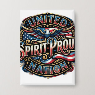 Einheitsgeist Stolz Nation Patriotisches T-Shirt-D Button