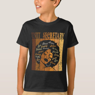 Einheitssekretärin Afro-Afrikanische Frauen Schwar T-Shirt