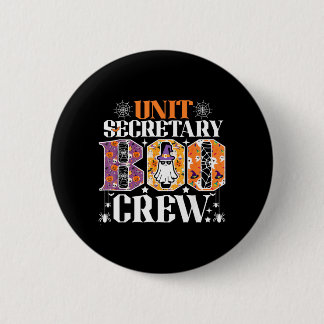 Einheitssekretärin Boo Crew Lustiger Geist Hallowe Button