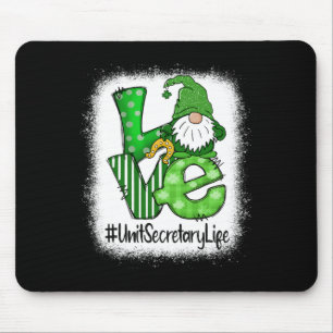 Einheitssekretärin Liebe St Patricks Day passender Mousepad