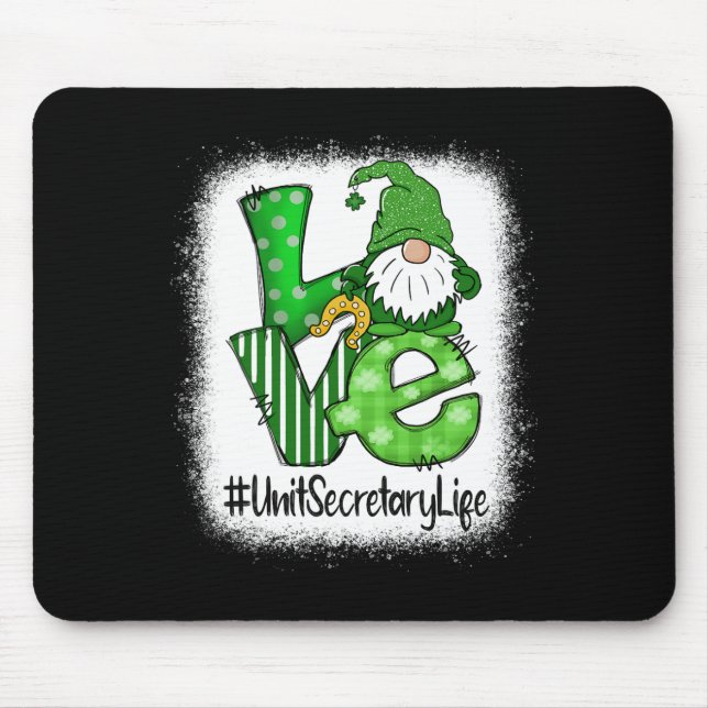 Einheitssekretärin Liebe St Patricks Day passender Mousepad (Vorne)