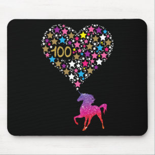 Einhorn 100 Tage der Schule Niedlich Happy Gift Ou Mousepad