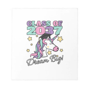 Einhorn-Abschlussmütze Mädchen Klasse 2037 Magisch Notizblock