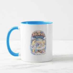 Einhorn-Akzent-Tasse 'Glaube an Magie' Tasse