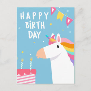 Einhorn Alles Gute zum Geburtstag Postkarte