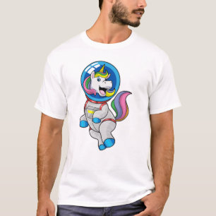 Einhorn als Astronaut im Weltraum T-Shirt