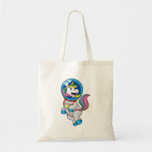 Einhorn als Astronaut im Weltraum Tragetasche