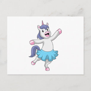 Einhorn als Ballerina beim Ballett Postkarte