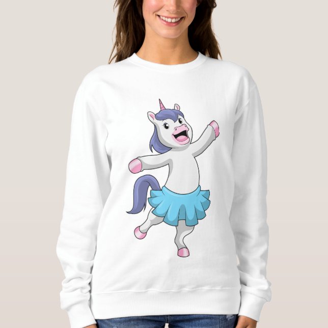 Einhorn als Ballerina im Ballett Sweatshirt (Vorderseite)