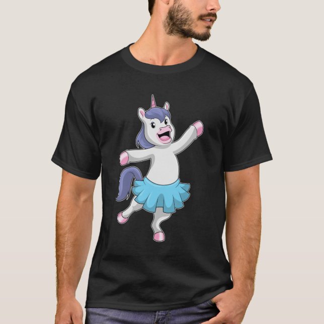Einhorn als Ballerina im Ballett T-Shirt (Vorderseite)