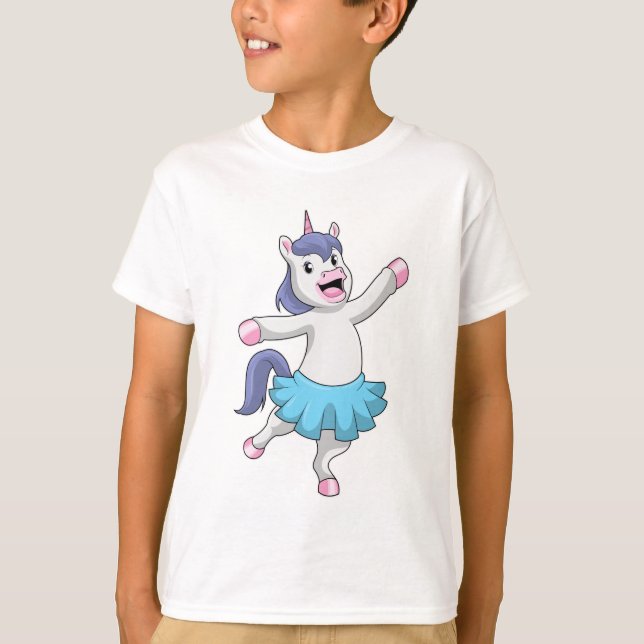 Einhorn als Ballerina im Ballett T-Shirt (Vorderseite)