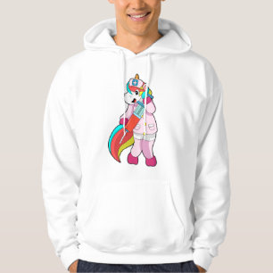Einhorn als Krankenschwester bei Impfung und Sprit Hoodie