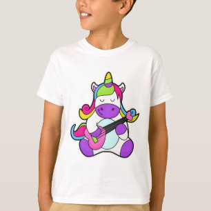 Einhorn als Musiker mit Gitarre T-Shirt