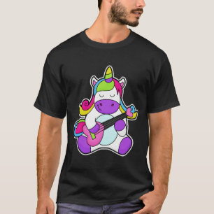 Einhorn als Musiker mit Gitarre T-Shirt