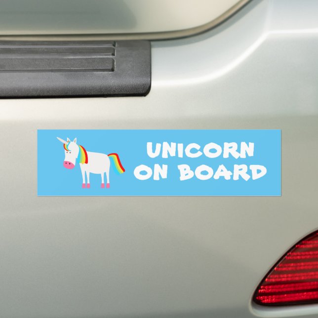 Einhorn an Bord Autoaufkleber (Auf Auto)