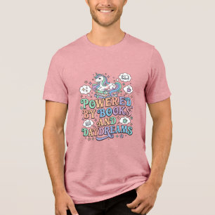 Einhorn, angetrieben von Büchern und Tagträumen Ka Tri-Blend Shirt