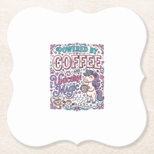 Einhorn, angetrieben von Kaffee und Einhorn-Magie- Untersetzer
