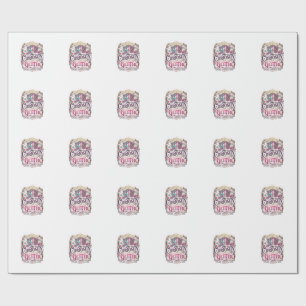 Einhorn, angetrieben von Neugier und Glitter Styli Geschenkpapier