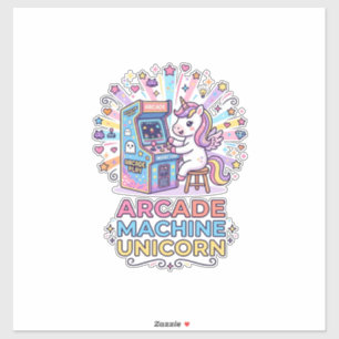 Einhorn-Arcade-Maschine Einhorn-Druckfertige POD-K Aufkleber