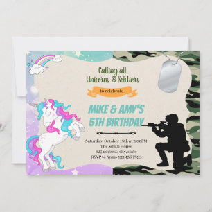 Einhorn-Armee gemeinsame Party Einladung