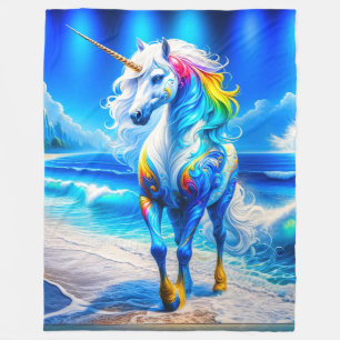 Einhorn Art Fleecedecke