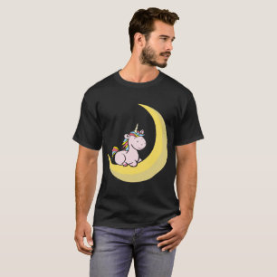 Einhorn auf Mond T-Shirt