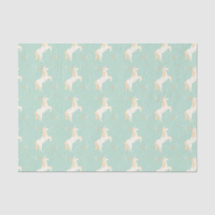 Einhorn auf tadellosem Hintergrund mit Seidenpapier