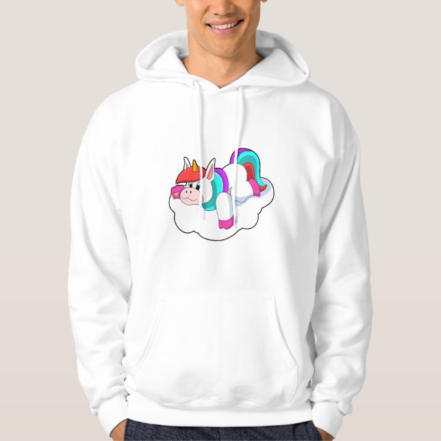 Einhorn auf Wolken Hoodie (Vorderseite)