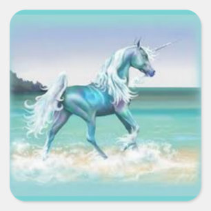 Einhorn-Aufkleber Quadratischer Aufkleber