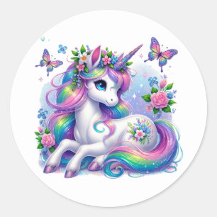 Einhorn-Aufkleber Runder Aufkleber