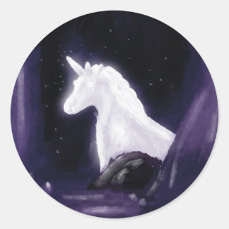 Einhorn-Aufkleber Runder Aufkleber