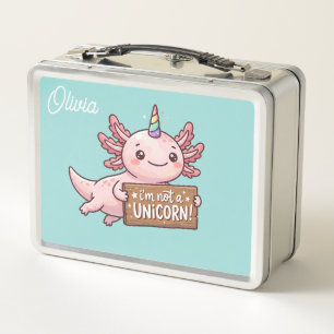 Einhorn Axolotl-Lunchbox - Benutzerdefinierter Nam Metall Brotdose