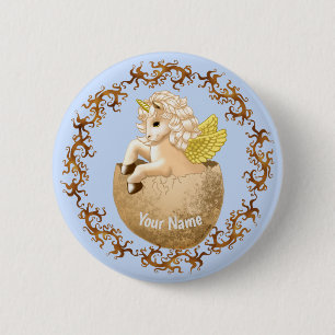 Einhorn-Baby-Nagelpin Button