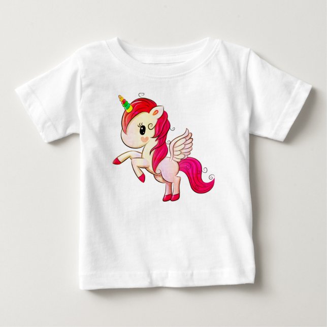 Einhorn Baby T-shirt (Vorderseite)