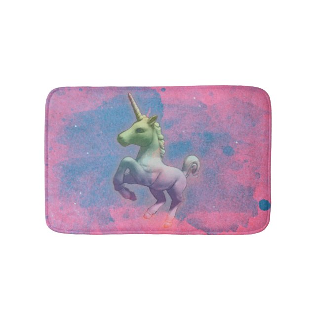 Einhorn-Bad-Matte (Kuchen-Rosa) Badematte (Vorderseite)