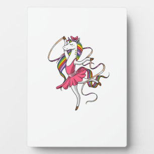 Einhorn Ballerina Regenbogen Balletttänzerin Fraue Fotoplatte