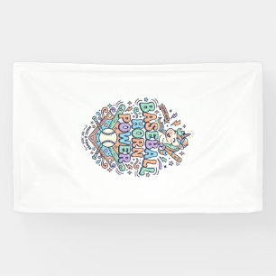 Einhorn Baseball Horn Power Kawaii Vektor Design_1 Banner