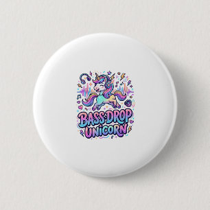 Einhorn Bass Drop Einhorn Geschenk Idee Typografie Button