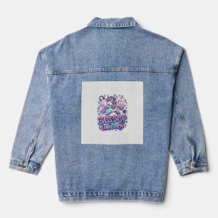 Einhorn Bass Drop Einhorn Geschenk Idee Typografie Jeansjacke