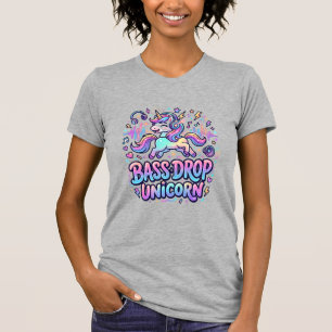 Einhorn Bass Drop Einhorn Geschenk Idee Typografie T-Shirt