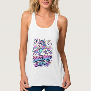 Einhorn Bass Drop Einhorn Geschenk Idee Typografie Tank Top