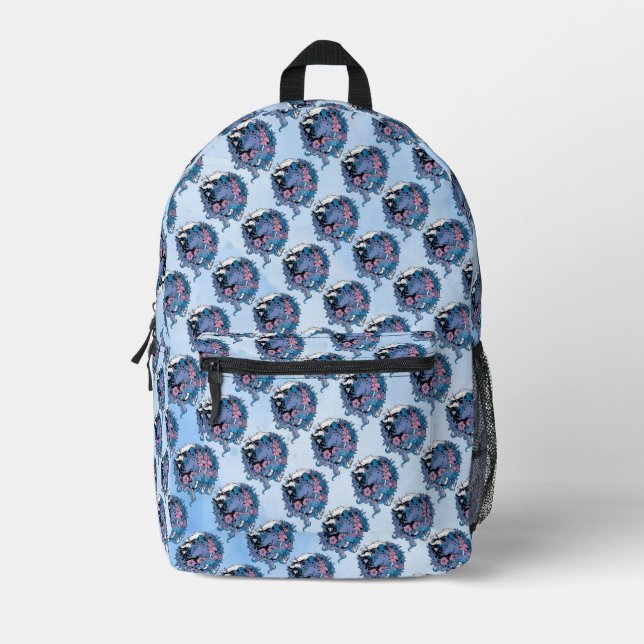 Einhorn Bedruckter Rucksack (Vorderseite)