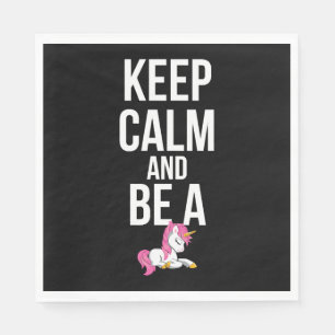 Einhorn Behalte Ruhe und ist ein Einhorn Serviette