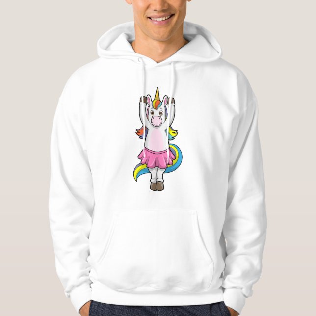 Einhorn beim Ballett-Tanz mit dem Rock Hoodie (Vorderseite)